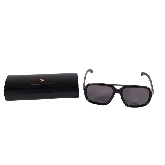 David Beckham Mens Modern Aviator Polarized Sunglasses-Black/Dark Ruthenium-NWT - Picture 9 of 9